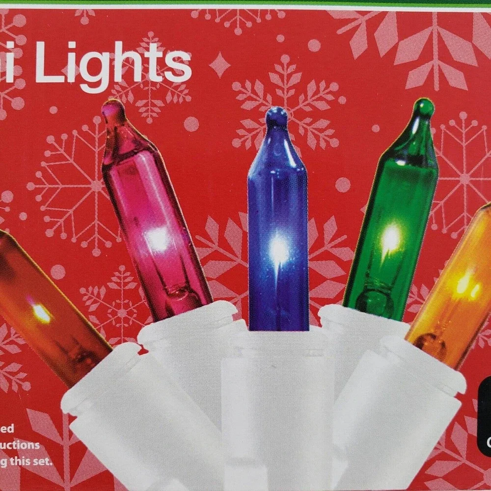 Lot of 2 Merry Brite 70 ct Mini Multi Color Lights White Wire Christmas Patio